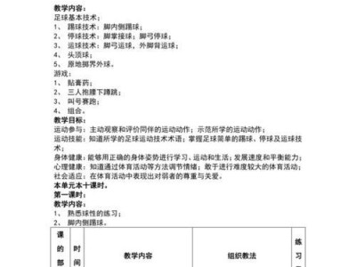 掌握踢足球的基本技巧，成为一名出色的球员（关键技巧全面解析，助你在球场上独领风骚）