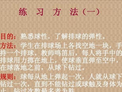 掌握排球垫球技巧的要领（精准稳定的垫球方法，让你成为排球场上的稳定力量）